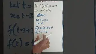 Function: change of variable #managementonlineclass #changeofvariable