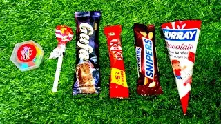 ASMR Unboxing: Hurray Chocolate Cone, Snipers Bar, KitKat & Gufa | Satisfying Snacks Sounds