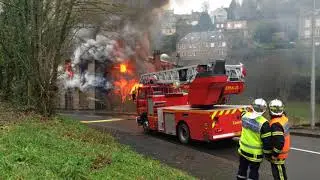 A Vire-Normandie, un incendie impressionnant