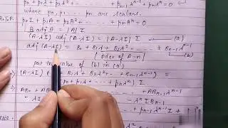 Cayley Hamilton theorem (proof with example)