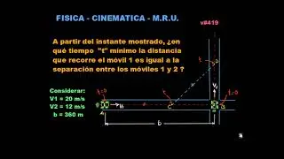 v#419.- FISICA BASICA - PROBLEMA DE CINEMATICA M.R.U.