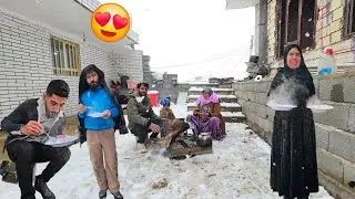 Happy family day for Saleh and Sadri: Zahra's family helps build a house