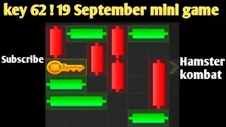 Hamster Kombat mini game today 19 September | mini game hamster | daily cipher | daily combo |