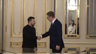 Zelenskyy meets Estonian Prime Minister Kristen Michal in Kyiv