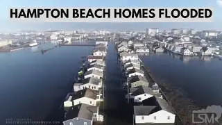 01-13-2024 Hampton Beach, NH - Major Flooding - 14+ Feet Flood Stage-Powerful Winter Storm-High Tide
