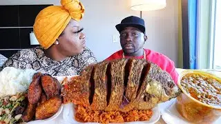 REMOVING MOMMA FROM THE CHANNEL!?| AFRICAN FOOD| JOLLOF RICE| SUPER KANJA| BENACHIN|MUKBANG!!