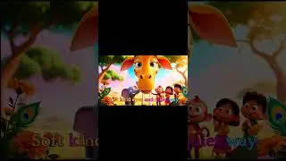Giraffe Song | Tall Giraffe Animal Song for Kids | Fun Learning | 🌈 India Kids Universe