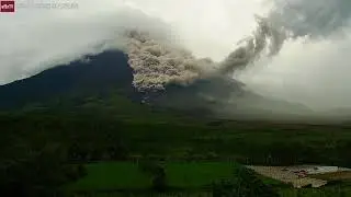 Watch a Timelapse of the Large Pyroclastic Flow of Feb 14, 2026 at Semeru Volcano, Indonesia