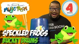 Bucket Drumming for Kids | Five Green Speckled Frog Song | Preschool Music Class with Mr. Boom Boom