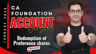 CA FOUNDATION | REDEMPTION OF PREFERENCE SHARE | JAN 26 | ONE SHOT