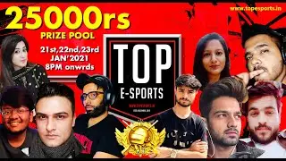 Top Esports Streamers Battle Season 1.0 || 25k #Pubg Mobile Tournament