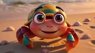 Cute Little Crab🦀 Walking On The Beach🏖️ | Kids Animation video 