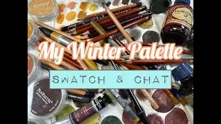 My WINTER PALETTE for Mixed Media. Swatch and Chat