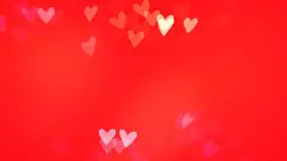 No Copyright Video Motion Graphics Full Red Screen With Floating Hearts 1
