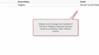 BSS |  Dante Controller - Using the Event Log