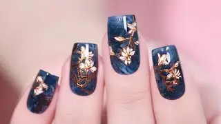 Night Magnolia | Chinese Nails | Easy DIY Nail Design | KADS