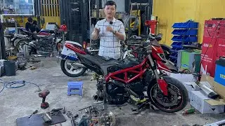 Ducati Hypermotard desmo xong bể bạc đạn
