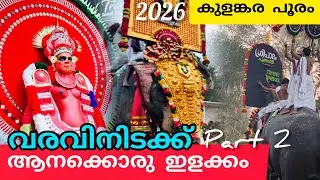 കുളങ്കര പൂരം വരവിനിടക്ക് ആനക്കൊരു ഇളക്കം 😨#shukapuram kulangara pooram #pooram #viral #lathevlogs 