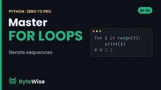 Python for Loops for Beginners (Iterate Anything) | Zero to Pro #20