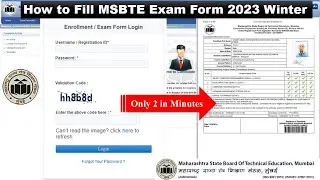 How to Fill MSBTE winter 2023 Exam form । only in 2 minutes। By D-Polytechnic। #msbte #examform2023