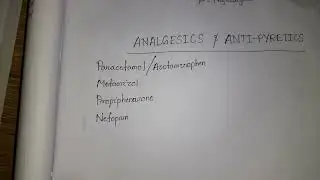 HOW to remember Analgesics and antipyretics drugs