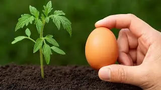 Crush it and mix with soil. The tomato harvest will exceed your expectations