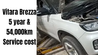 😨 Kitna Kharcha Aata Hai | Vitara Brezza 54,000km Service Cost