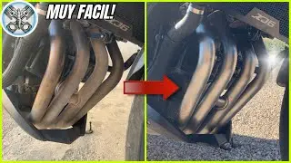 🟢 Cómo limpiar los colectores de tu moto, fácil, rápido y sencillo.