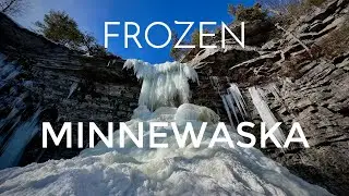 Awosting Falls at Minnewaska State Park | Happy Winter Piano 🎵 | Come see behind the Falls