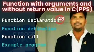 Functions with arguments and no return value