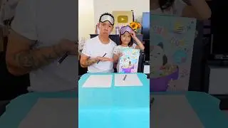Blindfolded Squishmallows Doodle Art Challenge! Funny Reveal 🤣 #shorts #artchallenges
