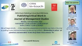 Publishing Critical Work in Journal of Management Studies
