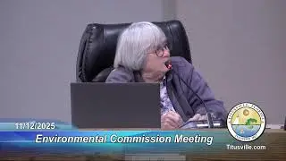 Titusville Environmental Commission Meeting — 11/12/2025 - 5:30 p.m.