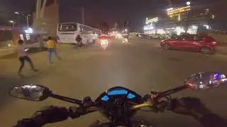 1:43 min of Riding at Night | Honda CB1000 Hornet | Bangalore, India