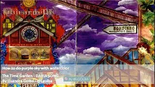 how to do purple sky with watercolor - daria song - the time garden