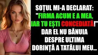 Soțul mi-a declarat. Firma acum e a mea, iar tu ești concediată! Dar el nu bănuia despre ultima...