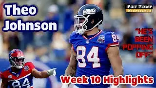 Theo Johnson WEEK 10 Highlights🗽ALL TOUCHES & TARGETS