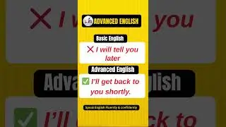 Stop Saying &ldquo;I Will Tell You Later&rdquo; ❌ | Speak Professional English 🇬🇧
