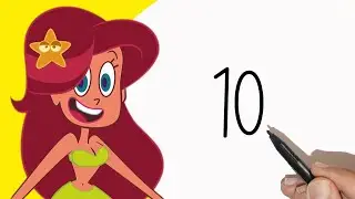 Zig & Sharko How to draw Marina easy for beginners - Akash Tahir