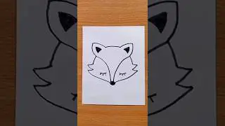 Fox 🦊 Face Drawing #shorts