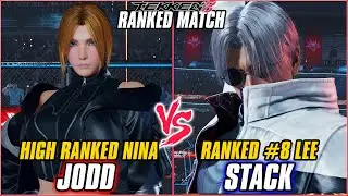 TEKKEN 8 ▰ JODD (Nina) vs STACK (#8 Ranked Lee) ▰ T8 HIGH LEVEL GAMEPLAY