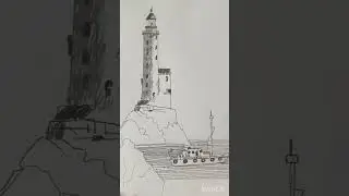 рисуем маяк #drawing  #lighthouse
