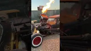 RAT ROD ON FIRE! 🔥 #ratrods #hotrod #carshorts #trendingshorts