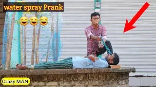WATER SPRAY PRANK ON CRAZY MAN | By 1- More FUN | So Funny Reaction