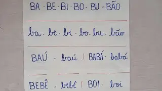 Aprendendo a Ler e Escrever - BA BE BI BO BU BÃO - Lendo e Escrevendo - EJA