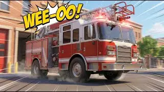 Fire Truck Song 🚒 | 3D Animated Firefighter Vehicles Song for Kids | LALA Happy Tunes