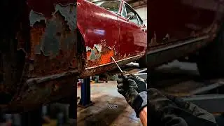 50 Years of Rust Removed by Hand ASMR #shorts #asmr #carrestoration #mechanic #aivideo