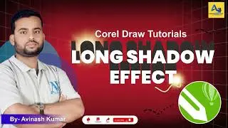 Create Long Shadow Text In Corel draw || Corel draw tutorials || Tips & Tutorials in Corel Draw