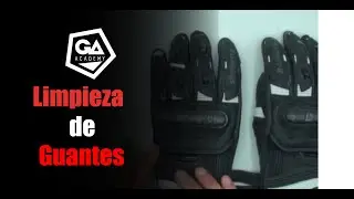 Limpieza guantes de moto