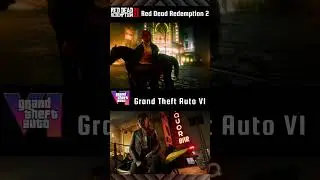 GTA VI vs RDR2 Graphics Comparison 🤯 | Evolution of Rockstar Games #gta6 #rdr2 #gamingshorts #shorts